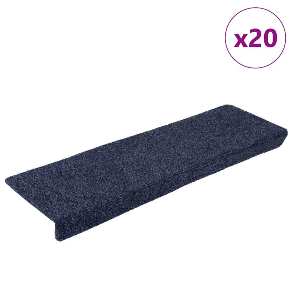 vidaXL Trappmattor självhäftande 20 st antracit 65x21x4 cm