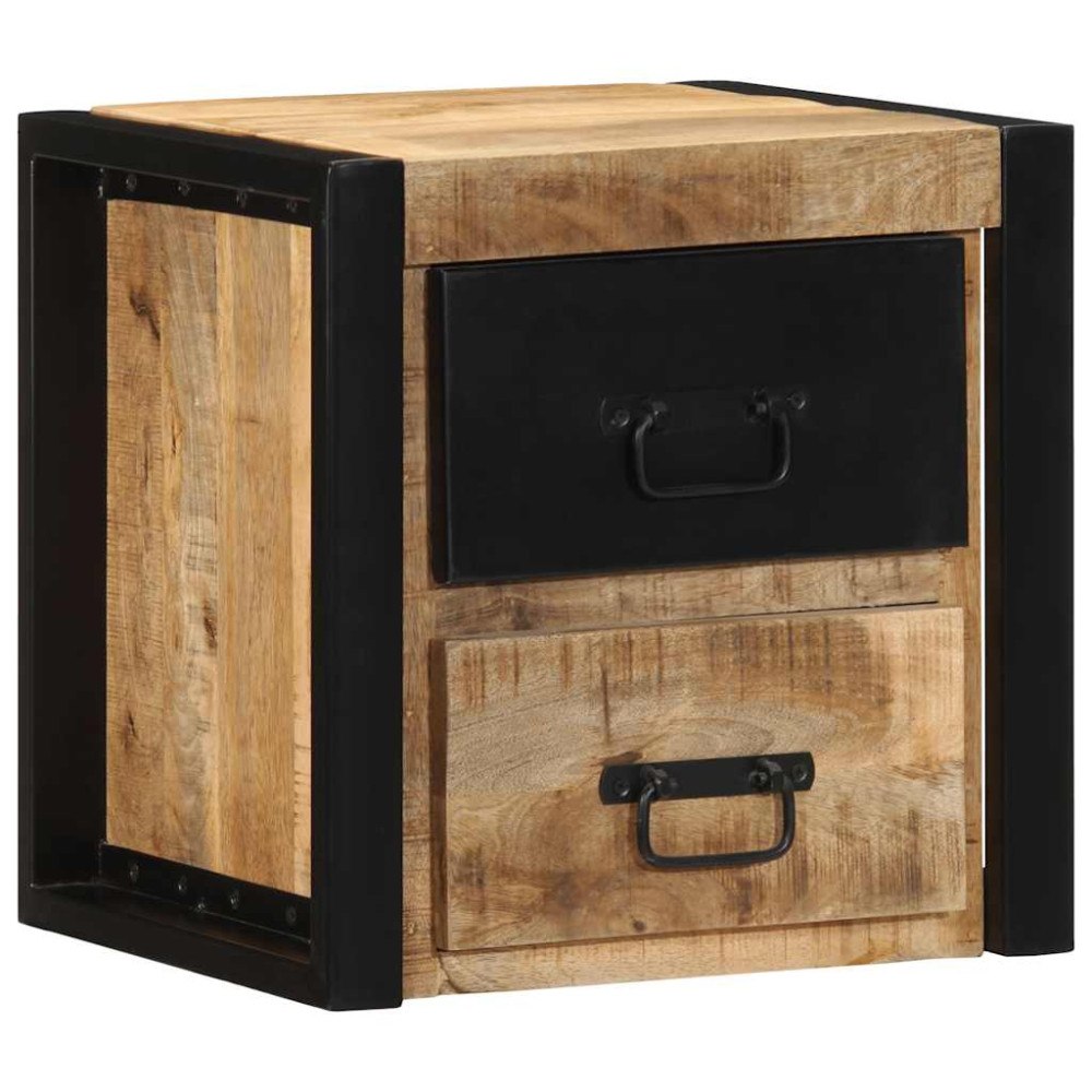 vidaXL Sängbord 40x35x40 cm massivt grovt trä mango