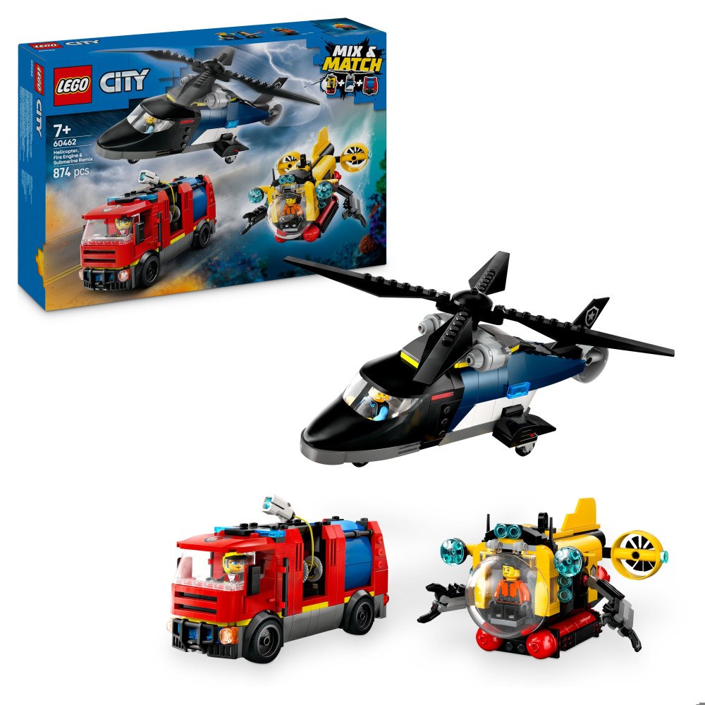 LEGO Sverige LEGO® 60462 Helikopter, brandbil och ubåt