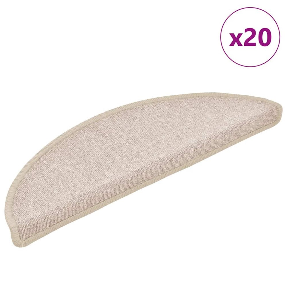 vidaXL Trappmattor 20 st Taupe 56x17x3 cm