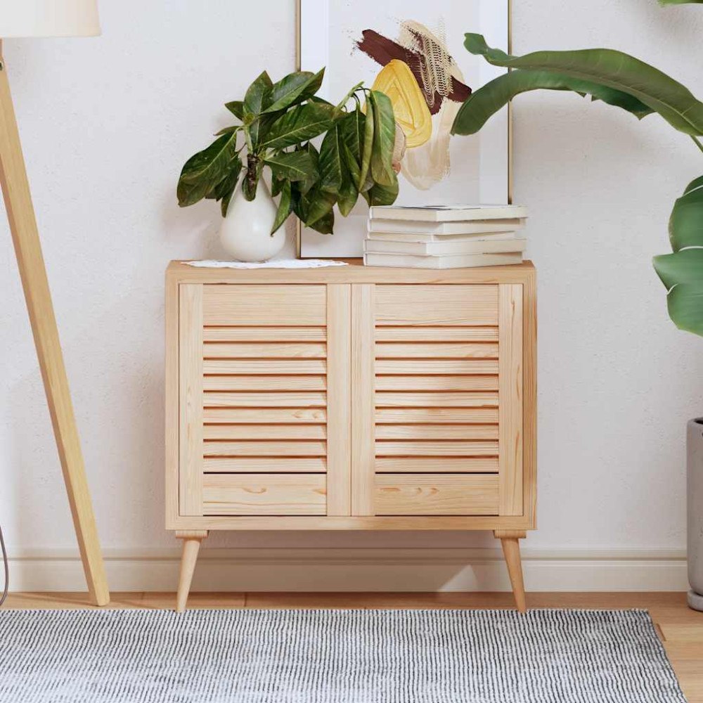 vidaXL Skåpsdörrar lamelldesign 2 st 39,5x29,5 cm massivt trä furu