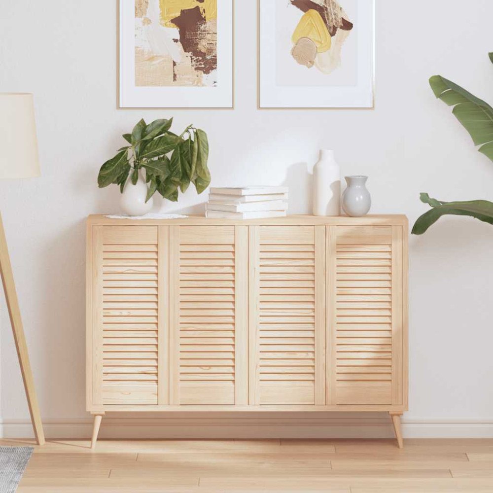 vidaXL Skåpsdörrar lamelldesign 4 st 69x29,5 cm massivt trä furu