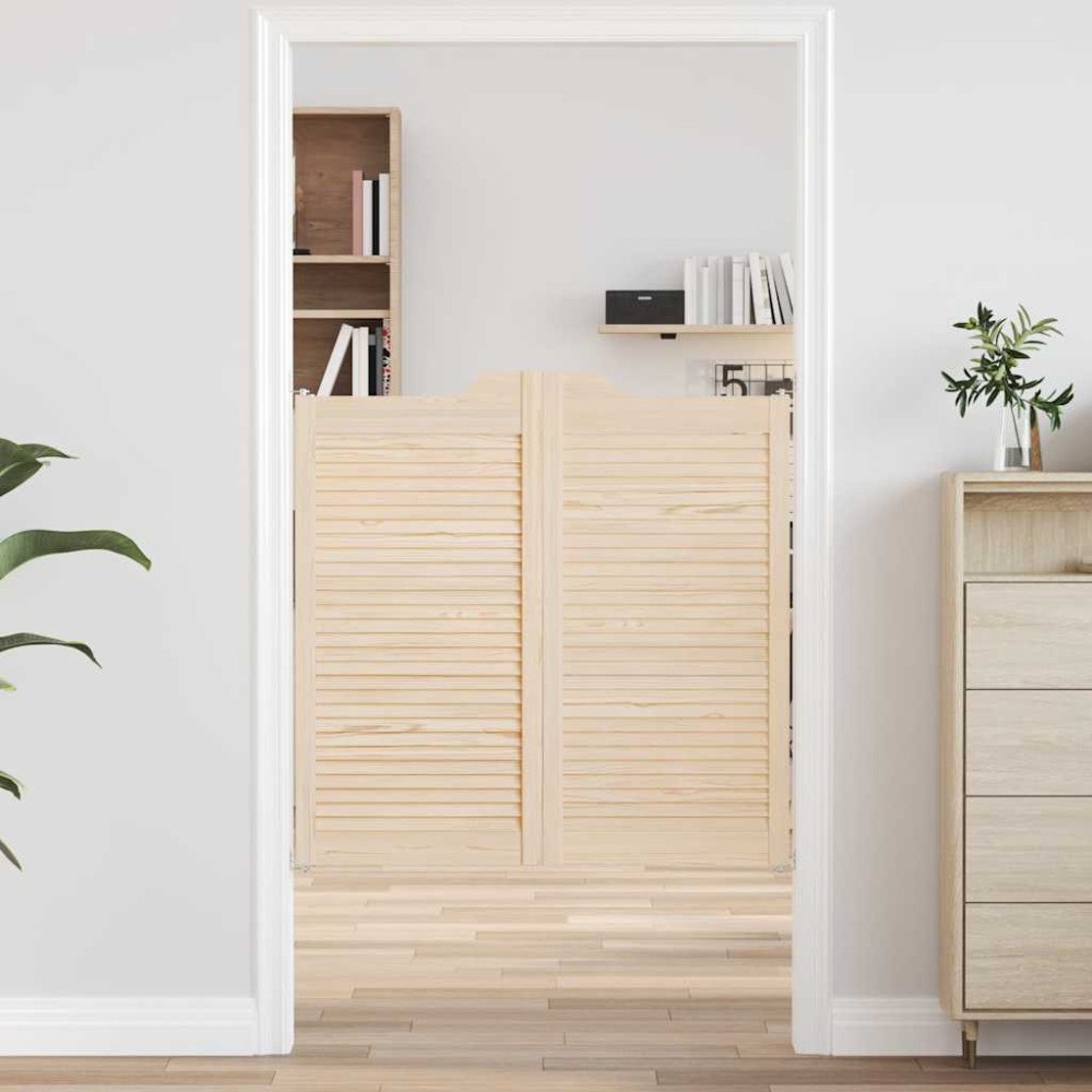 vidaXL Slagdörrar lamelldesign 2-par 100x100 cm massiv trä furu