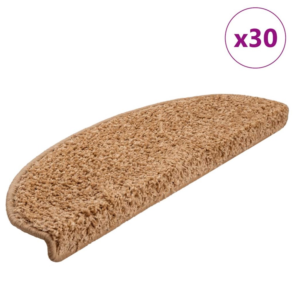 vidaXL Trappmattor 30 st beige 65x21x4 cm