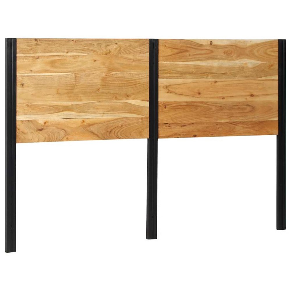 vidaXL Sänggavel 160 cm massivt trä, akacia och järn