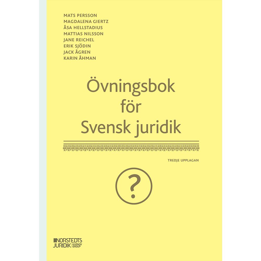 Mats Persson Övningsbok för Svensk juridik (häftad)