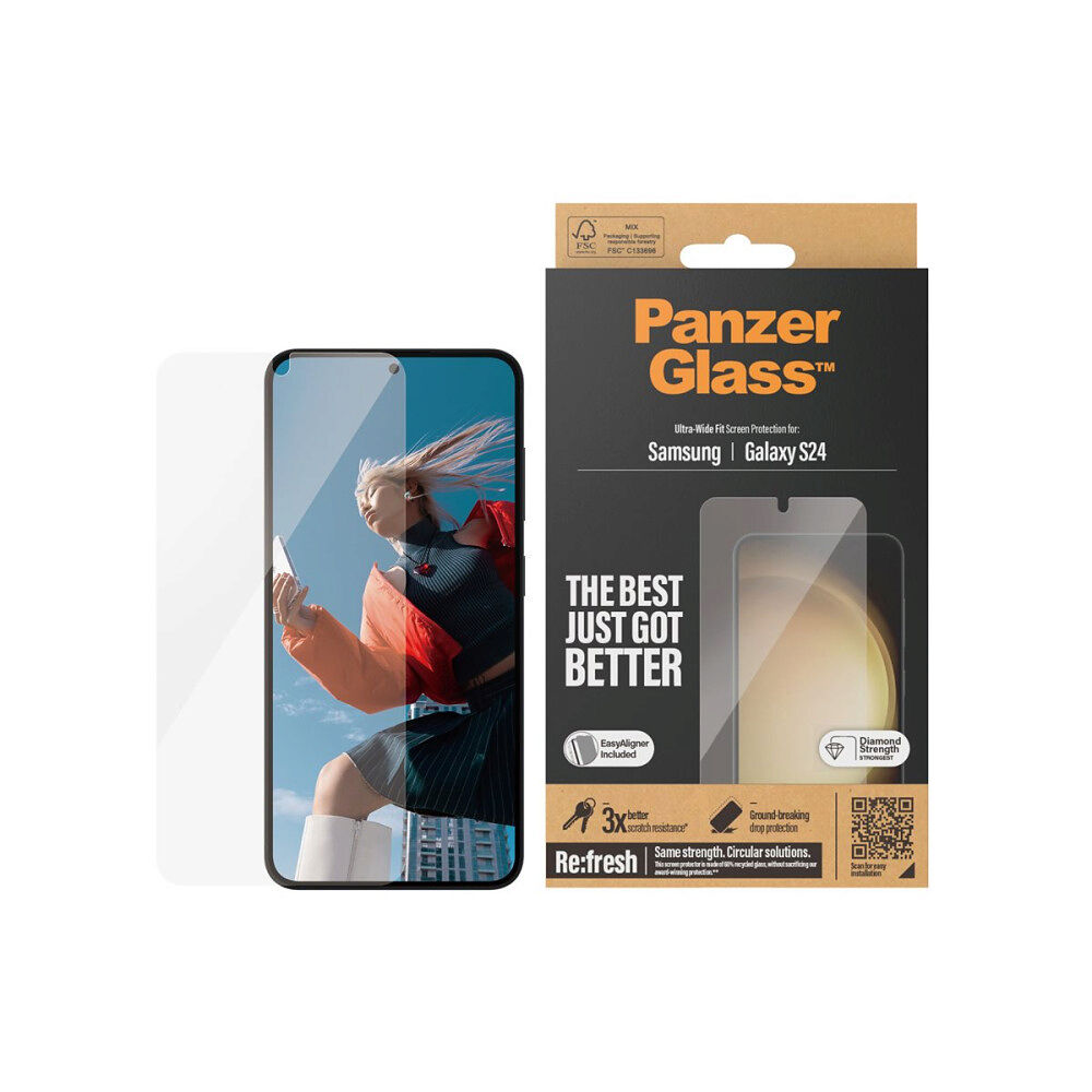 PanzerGlass PanzerGlass - skärmskydd för mobiltelefon - ultrabred passning med EasyAligner