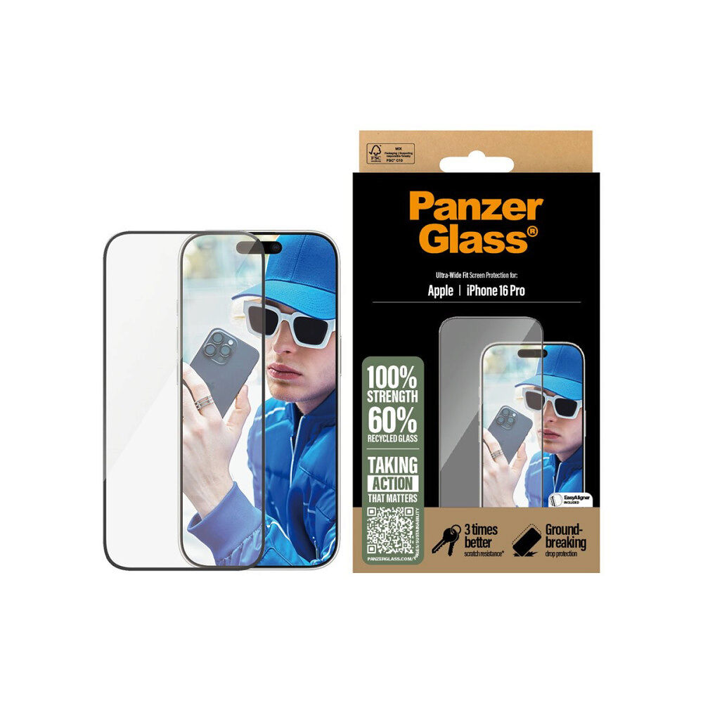 PanzerGlass PanzerGlass - skärmskydd för mobiltelefon - ultrabred passning