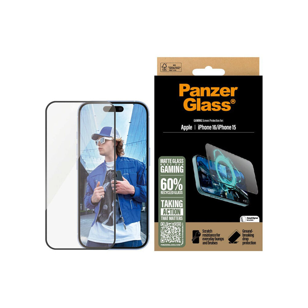 PanzerGlass PanzerGlass Gaming - skärmskydd för mobiltelefon - ultrabred passning