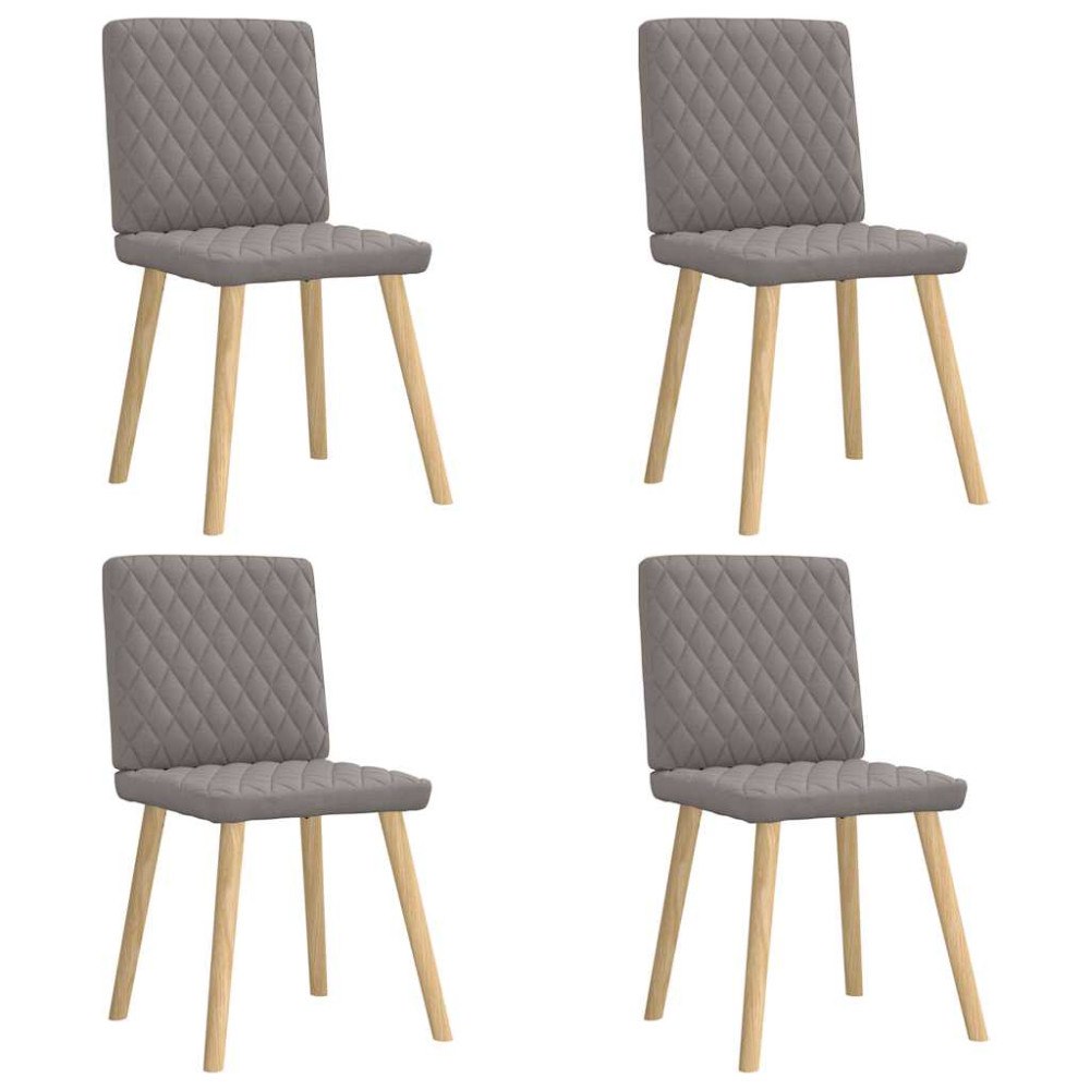 vidaXL Matstolar 4 st taupe tyg