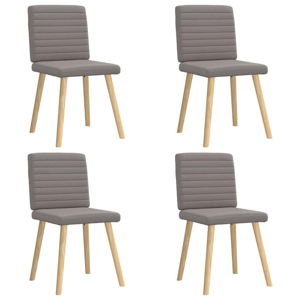 vidaXL Matstolar 4 st taupe tyg