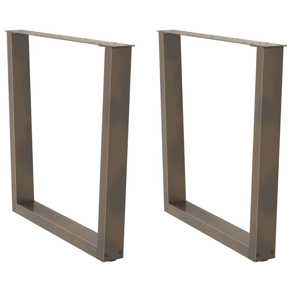 vidaXL Matbordsben V-formade 2 st naturstål 80x(72-73,3) cm stål
