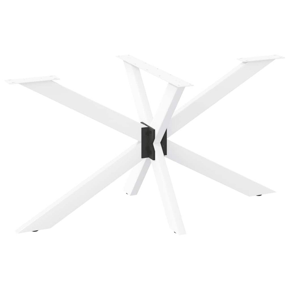 vidaXL Matbordsben spindelformad vit 120x68x(72-73) cm stål