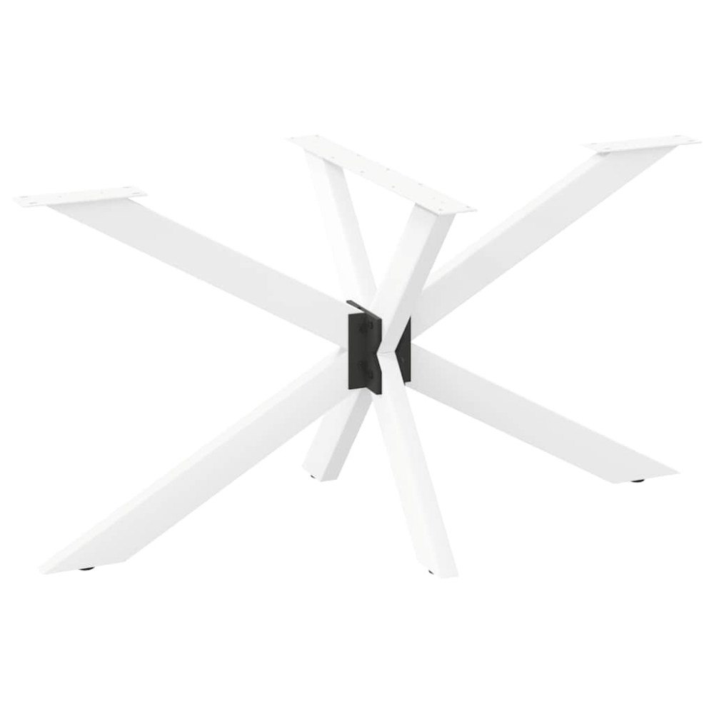 vidaXL Matbordsben spindelformad vit 150x78x(72-73) cm stål