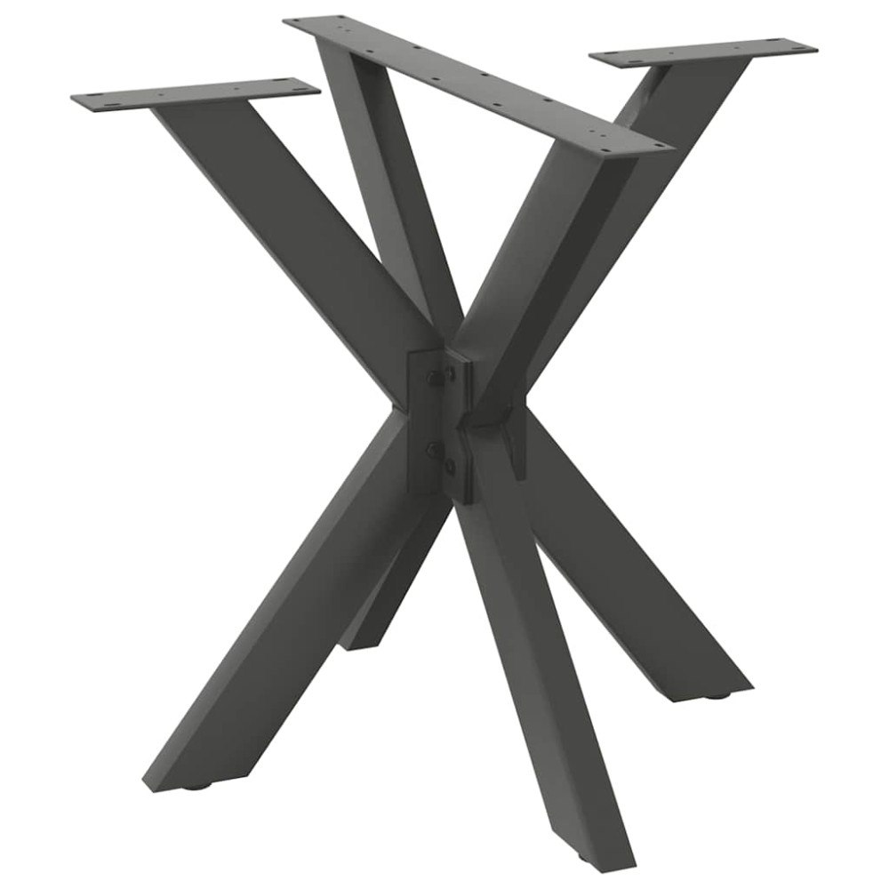 vidaXL Matbordsben spindelformad antracit 85x85x(72-73) cm stål