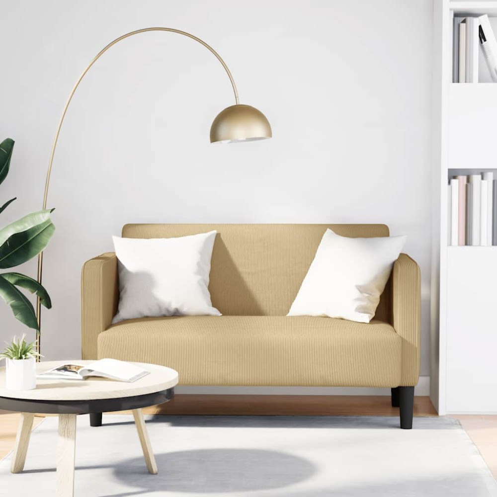 vidaXL Loveseat soffa ljusgrön 109 cm manchestertyg