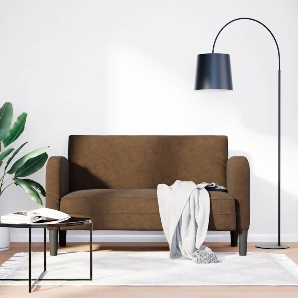 vidaXL Loveseat soffa brun 110 cm konstläder