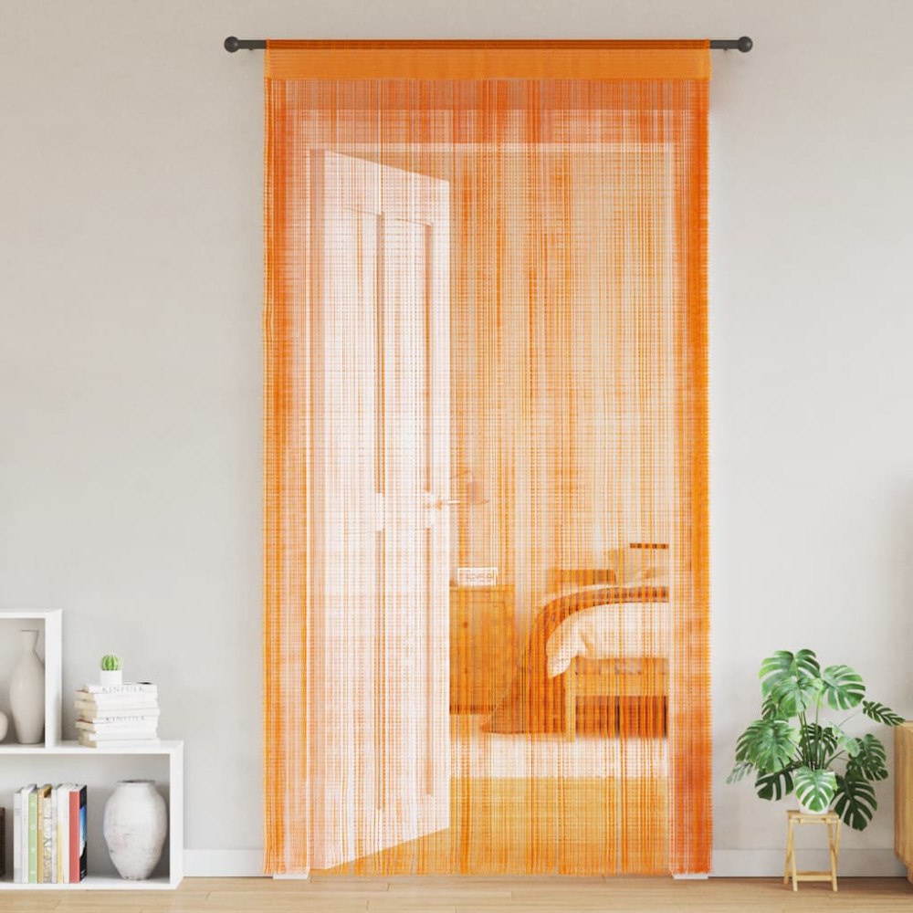 vidaXL Stränggardiner 2 st orange 100x250 cm