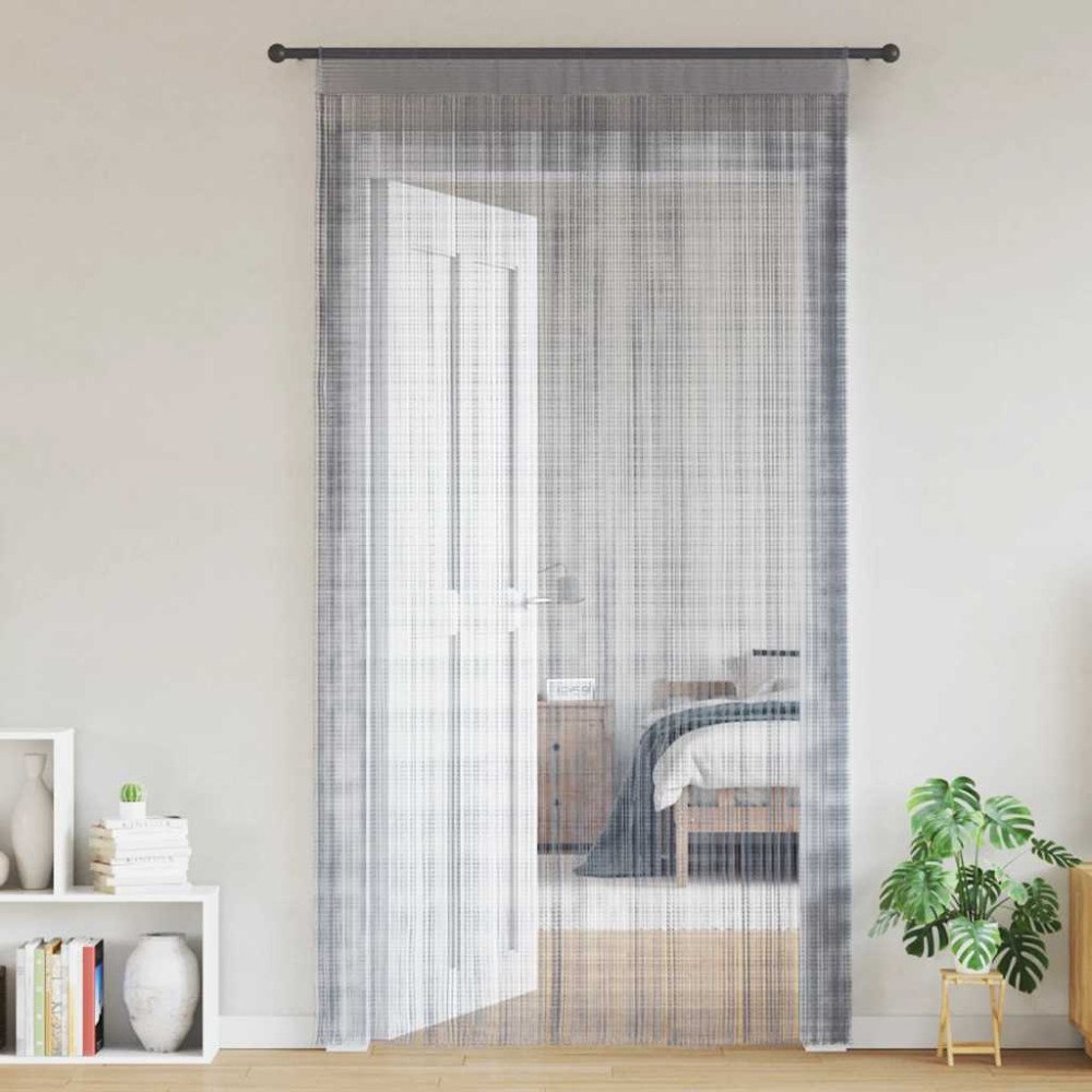 vidaXL Stränggardiner 2 st ljusgrå 100x250 cm