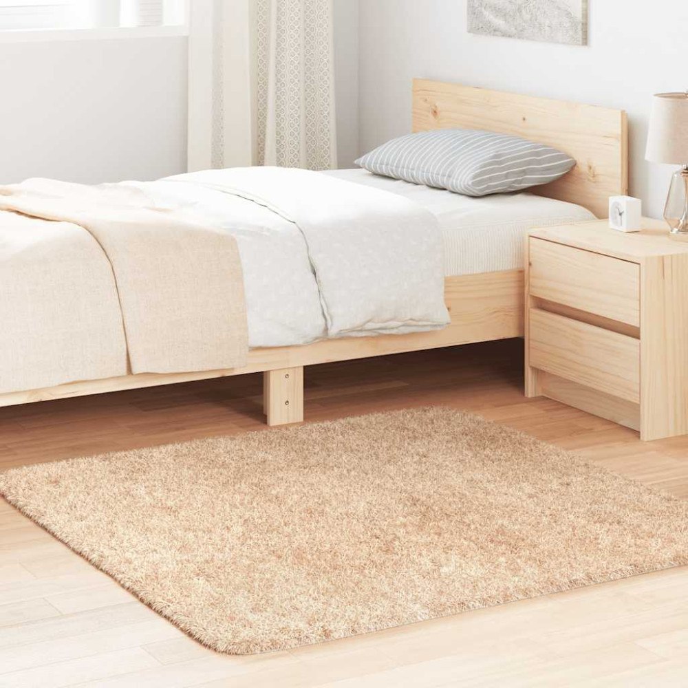 vidaXL Ryamatta med lång lugg NAVARRA beige 120x120 cm polyester