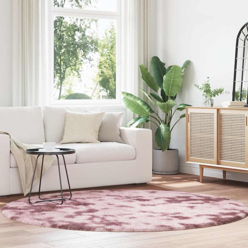 vidaXL Ryamatta med lång lugg NAVARRA dammig rosa 200x200 cm polyester
