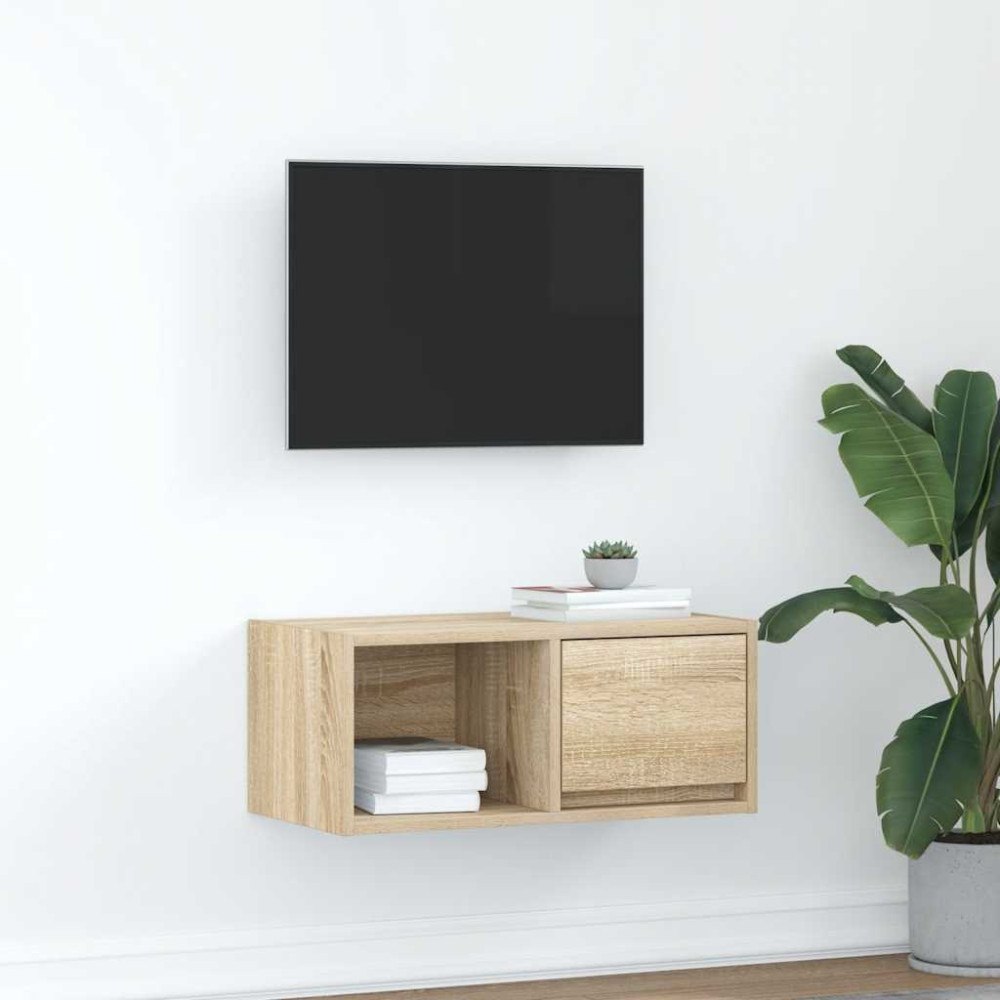 vidaXL TV-bänk sonoma ek 60x31x25,5 cm konstruerat trä