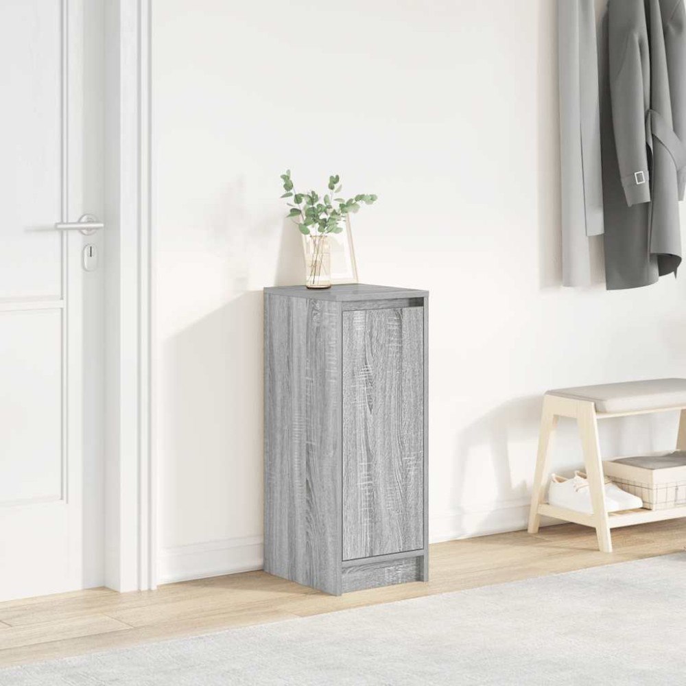 vidaXL Skoskåp grå sonoma 29,5x34x76 cm konstruerat trä