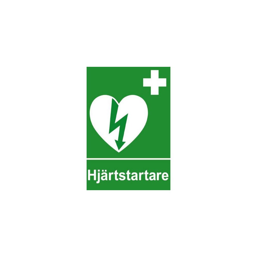 Dahl Medical Skylt Hjärtstartare A4 dubbelsidig