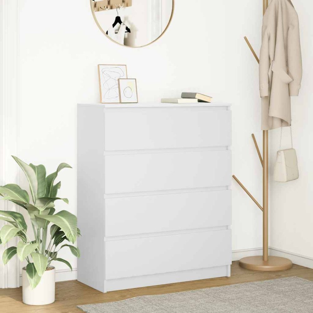 vidaXL Skänk vit 80x35x99 cm konstruerat trä