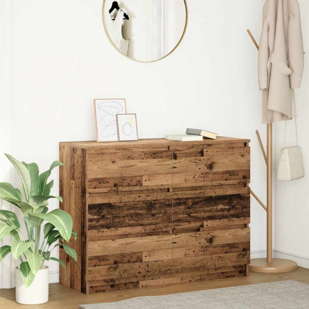 vidaXL Skänk gammalt trä 100x35x76 cm konstruerat trä