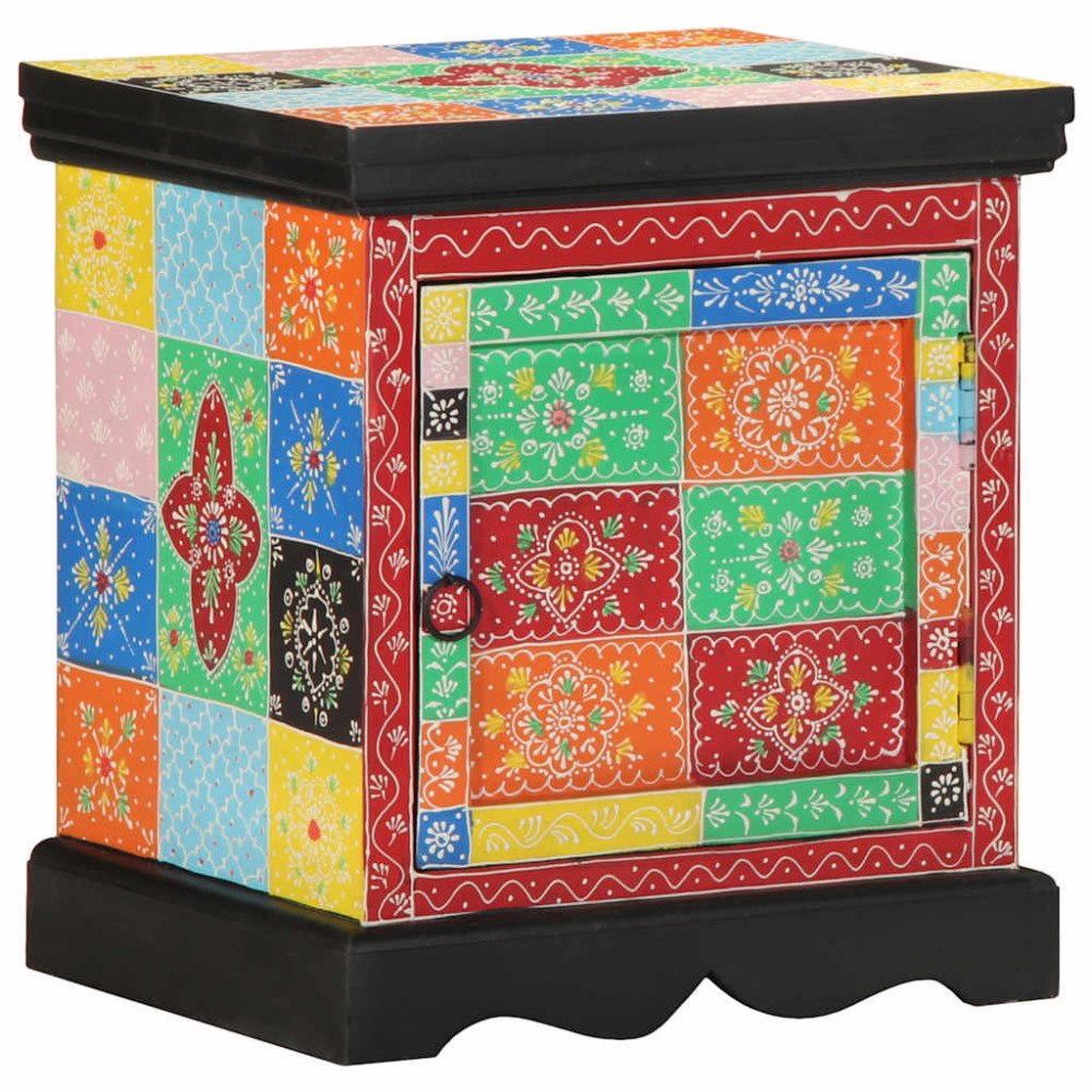 vidaXL Sängbord flerfärgat 40x35x45 cm massivt trä mango
