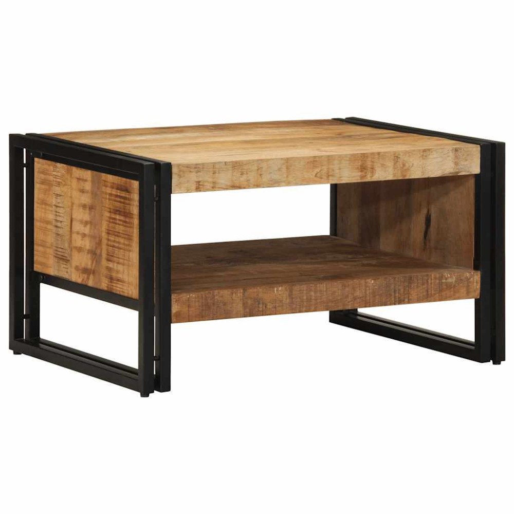 vidaXL Soffbord 70x50x38 cm massivt grovt trä mango