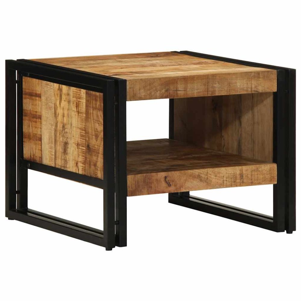 vidaXL Soffbord 50x50x38 cm massivt grovt trä mango