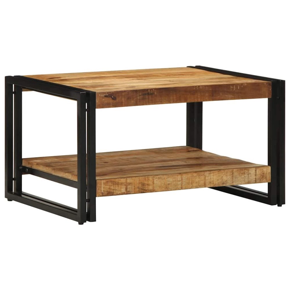 vidaXL Soffbord 70x50x38 cm massivt grovt trä mango