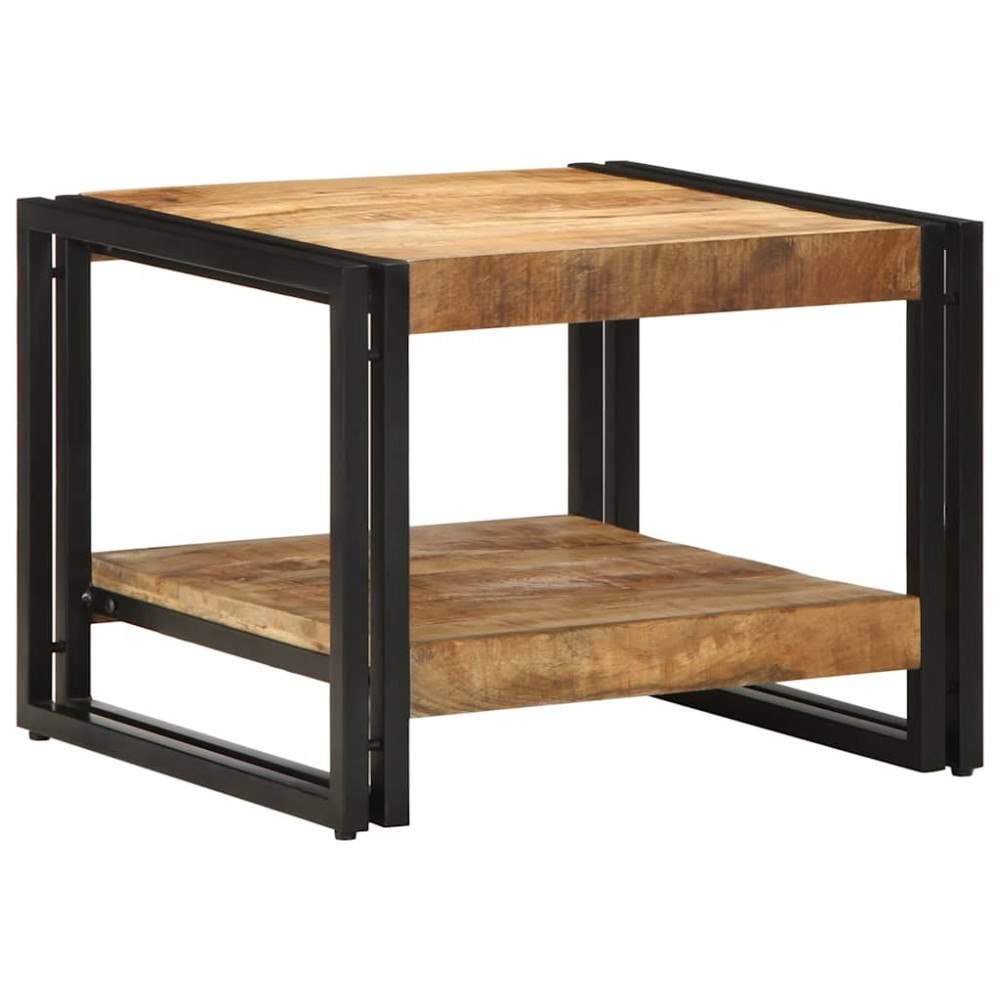 vidaXL Soffbord 50x50x38 cm massivt grovt trä mango