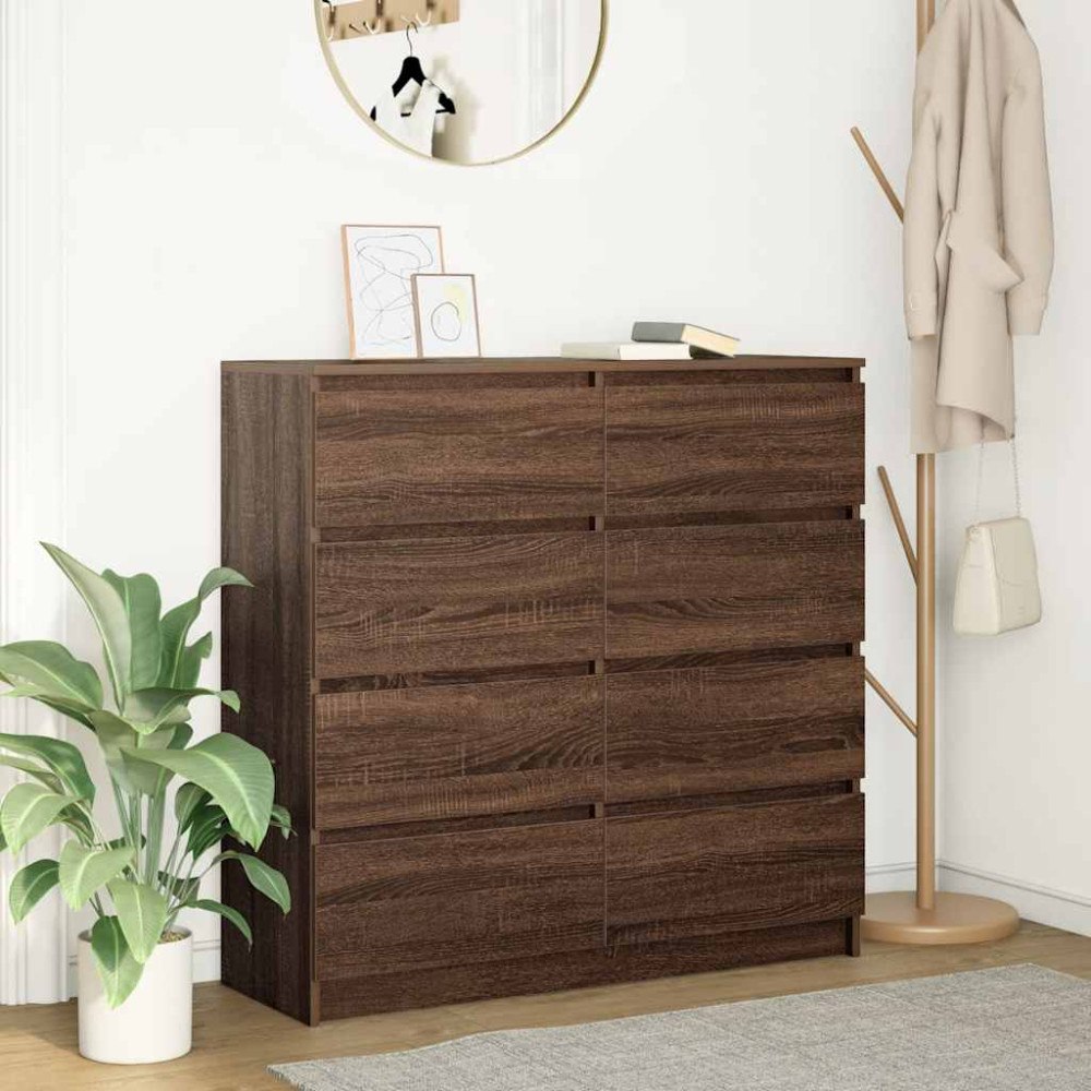 vidaXL Skänk brun ek 100x35x99 cm konstruerat trä