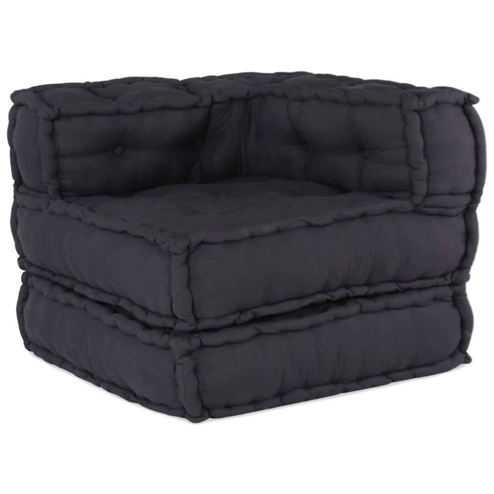 vidaXL Modulär puff antracit 70x70x54 tyg