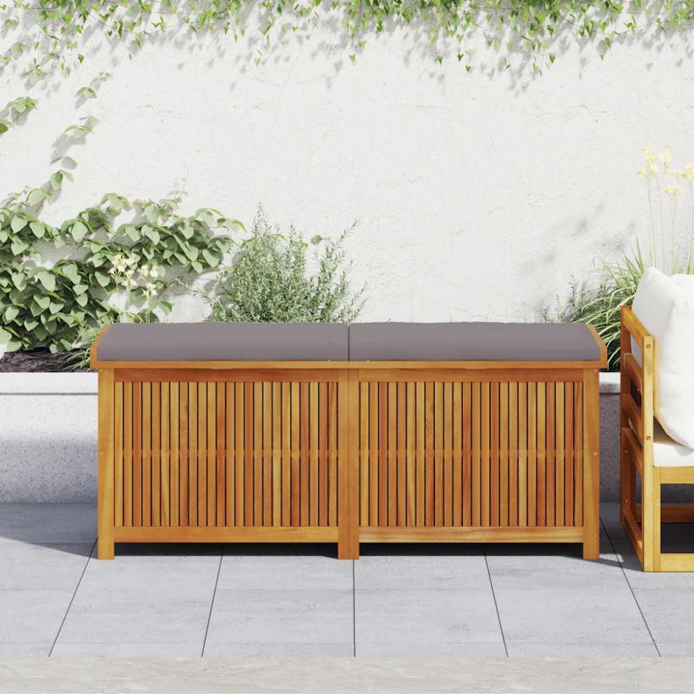 vidaXL Kuddlåda utomhus 150x50x60,5 cm massivt trä akacia