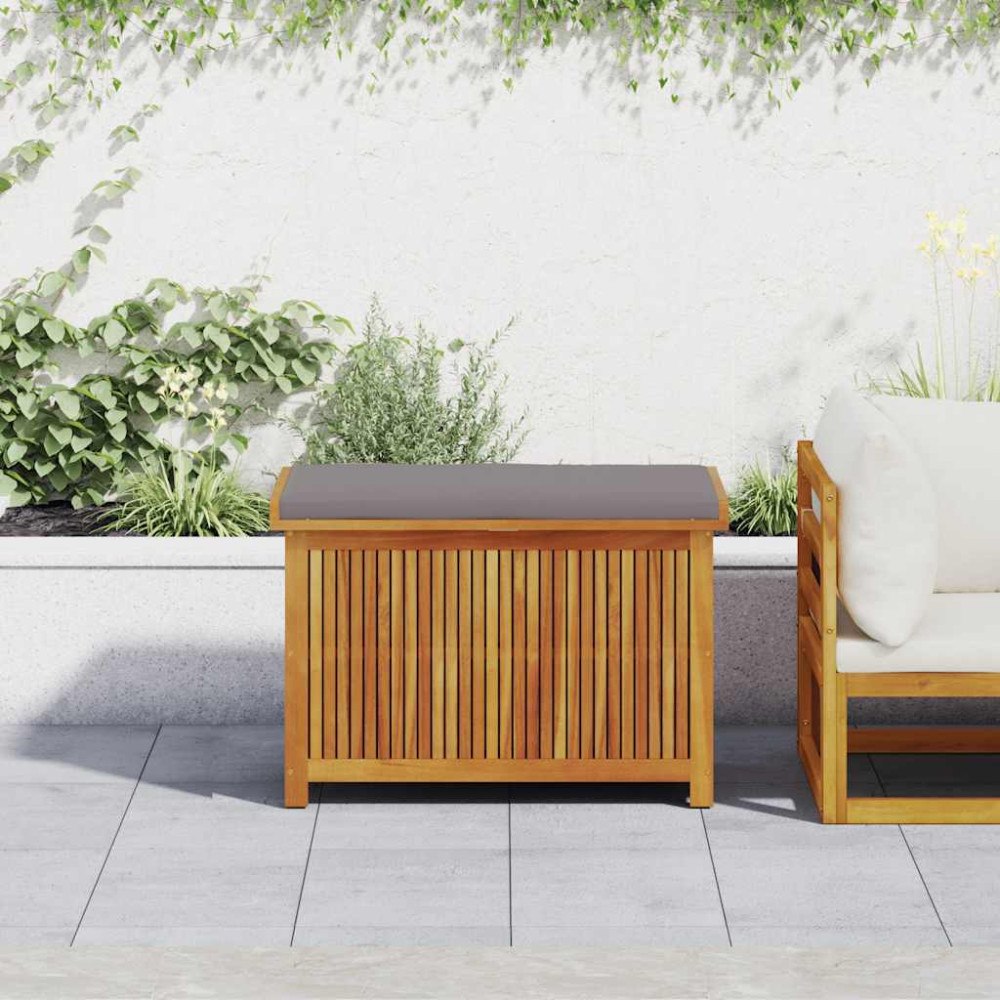 vidaXL Kuddlåda utomhus 90x50x60,5 cm massivt trä akacia