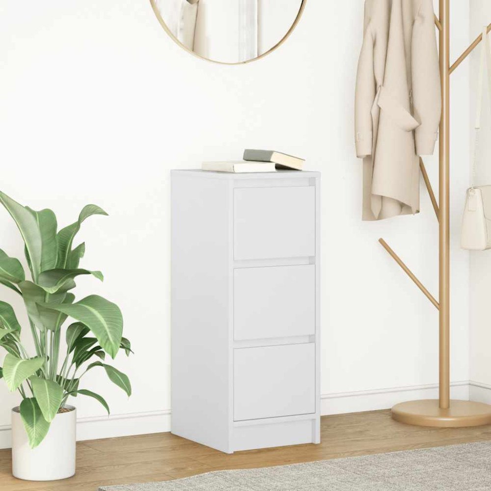 vidaXL Skänk vit 29,5x34x76 cm konstruerat trä