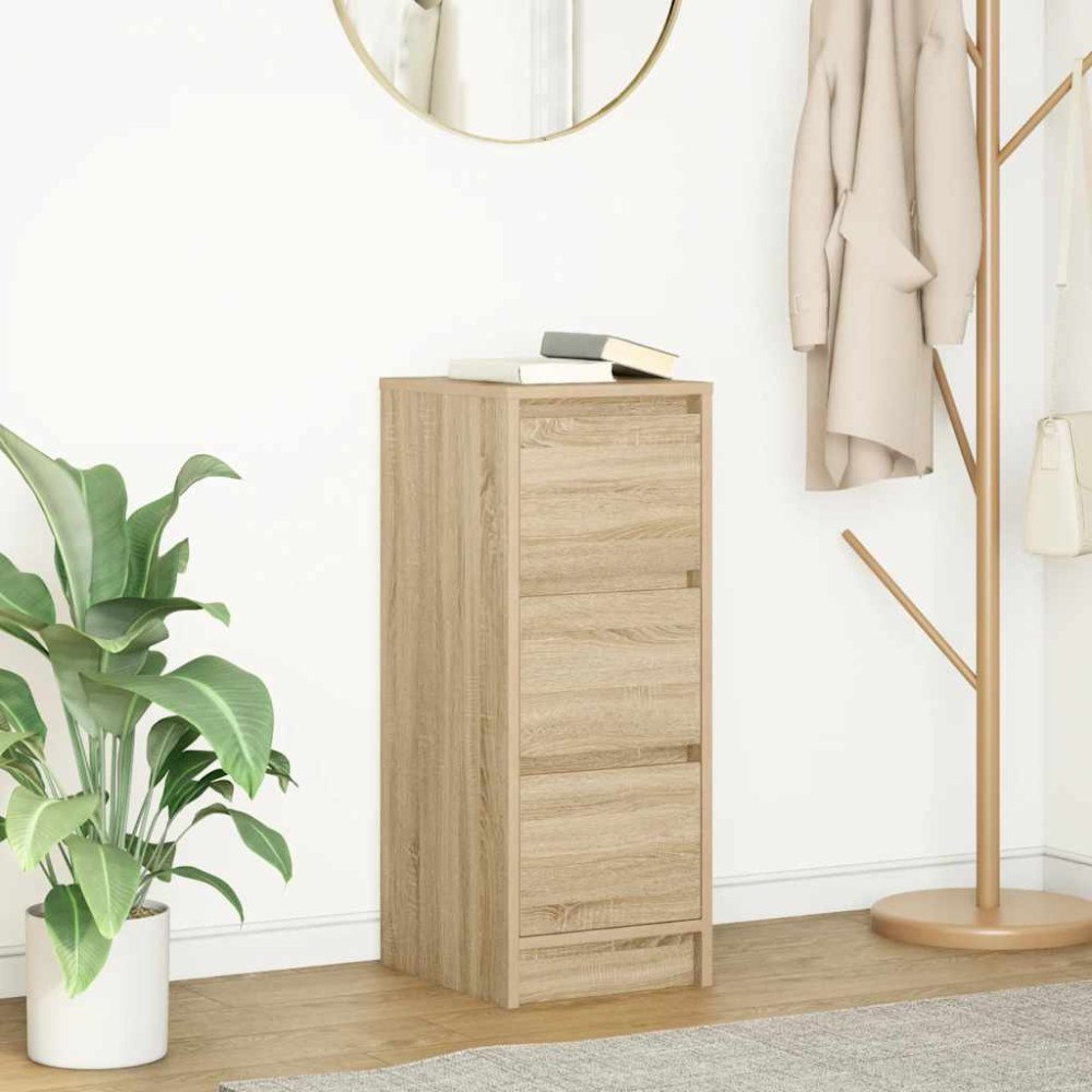 vidaXL Skänk Sonoma ek 29,5x34x76 cm konstruerat trä