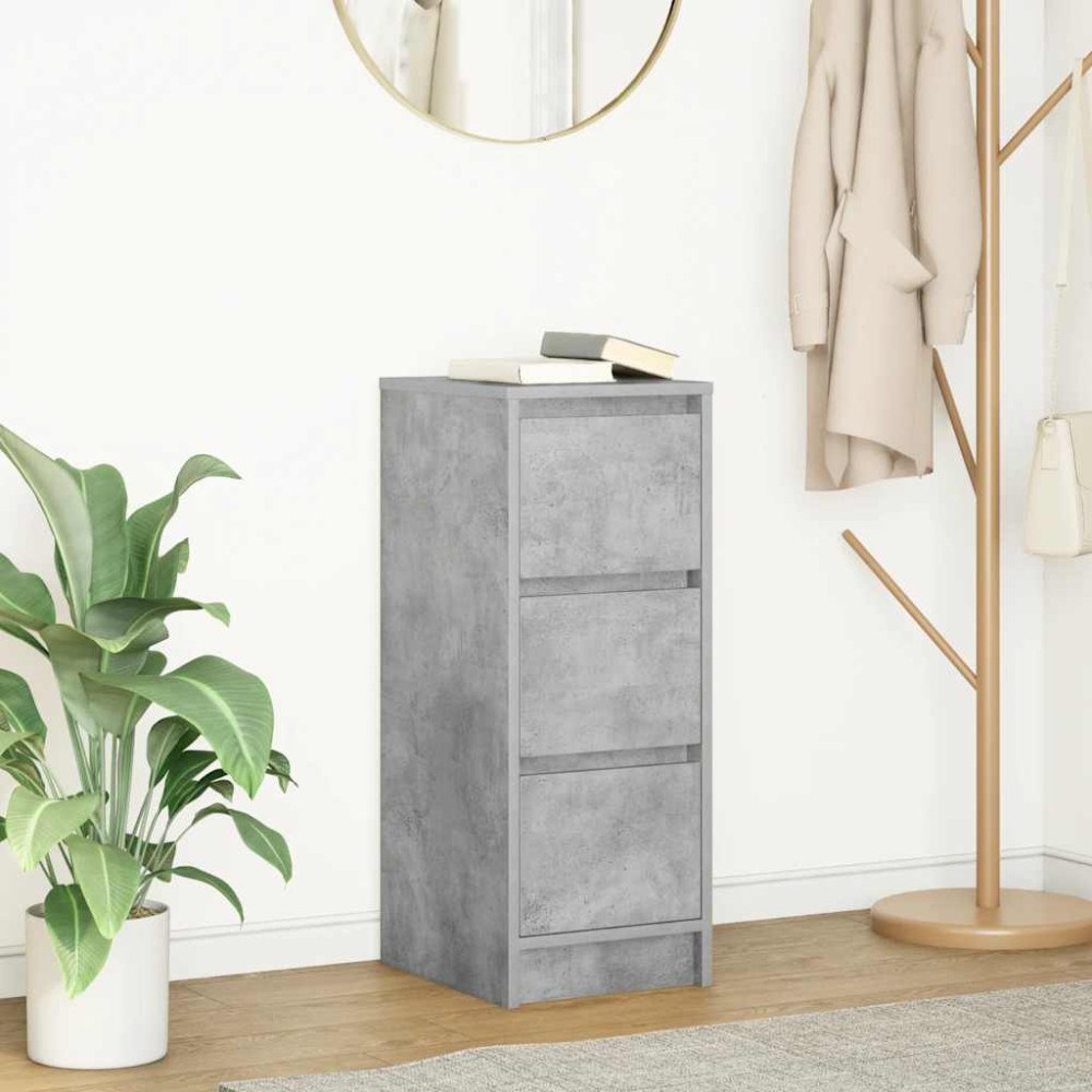 vidaXL Skänk betong grå 29,5x34x76 cm konstruerat trä