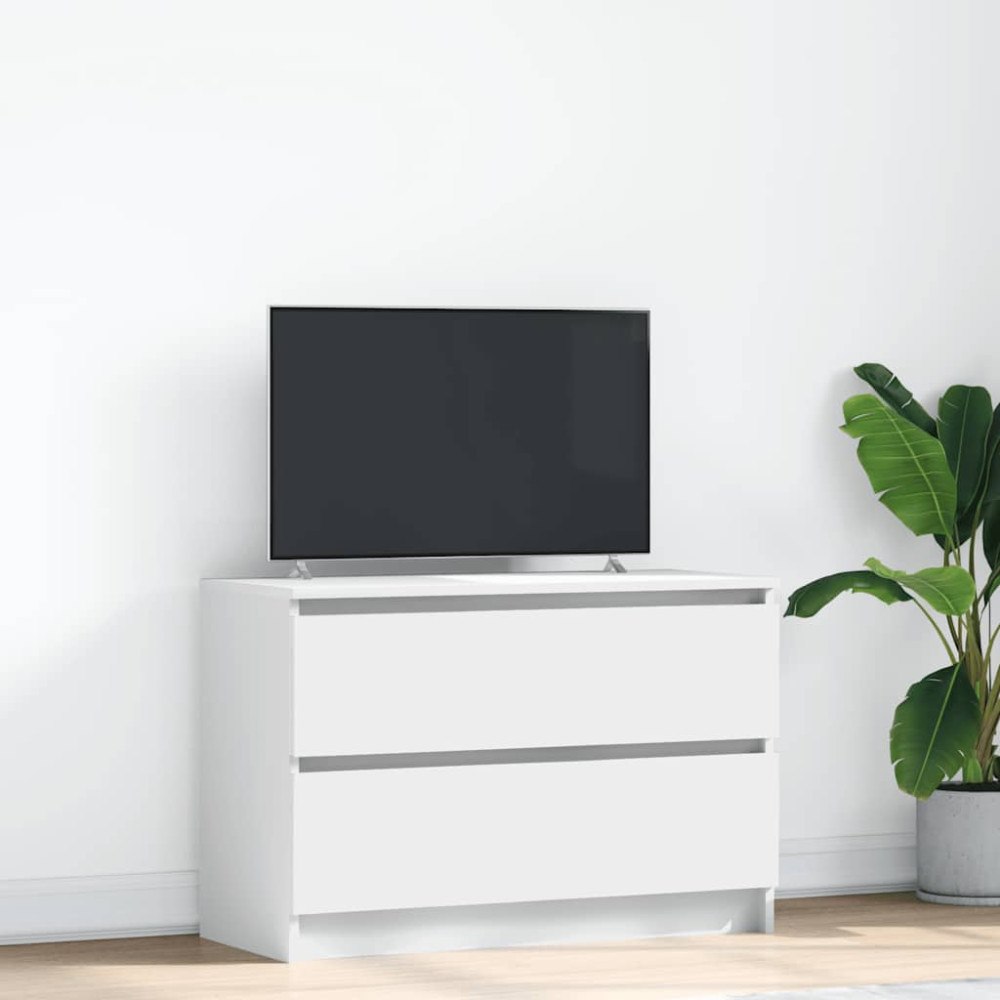 vidaXL TV-bänk vit 80x35x54 cm konstruerat trä