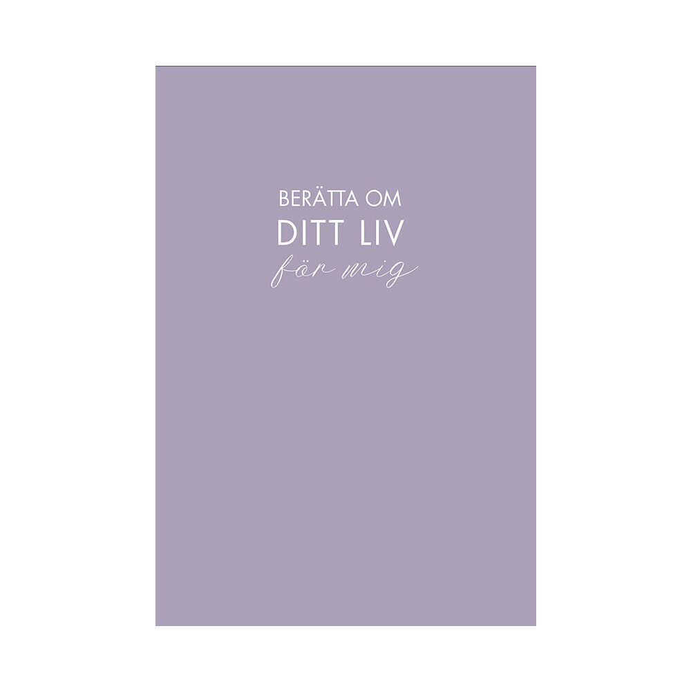 Sara Bang-Melchior Berätta om ditt liv för mig : en bok att ge bort och få tillbaka (lila) (inbunden) (Skadad)