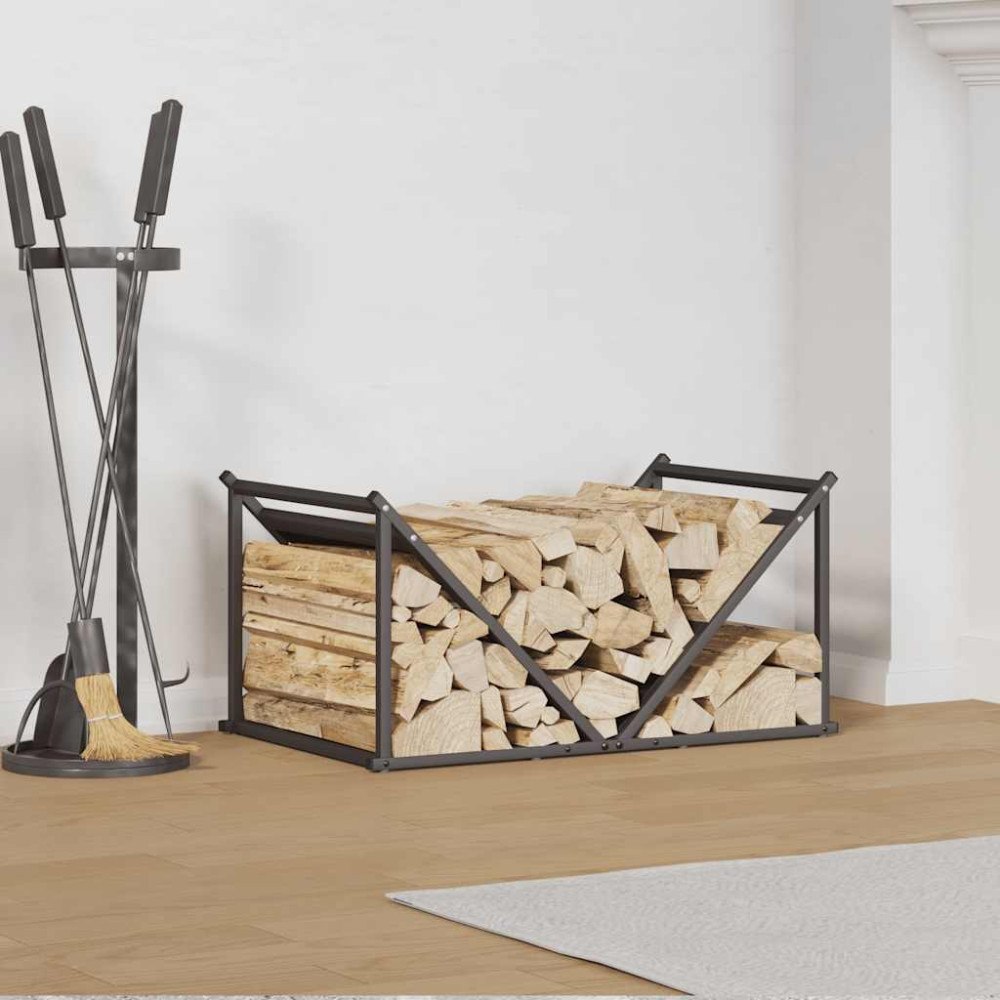 vidaXL Vedställ svart 70x43x34,5 cm kallvalsat stål