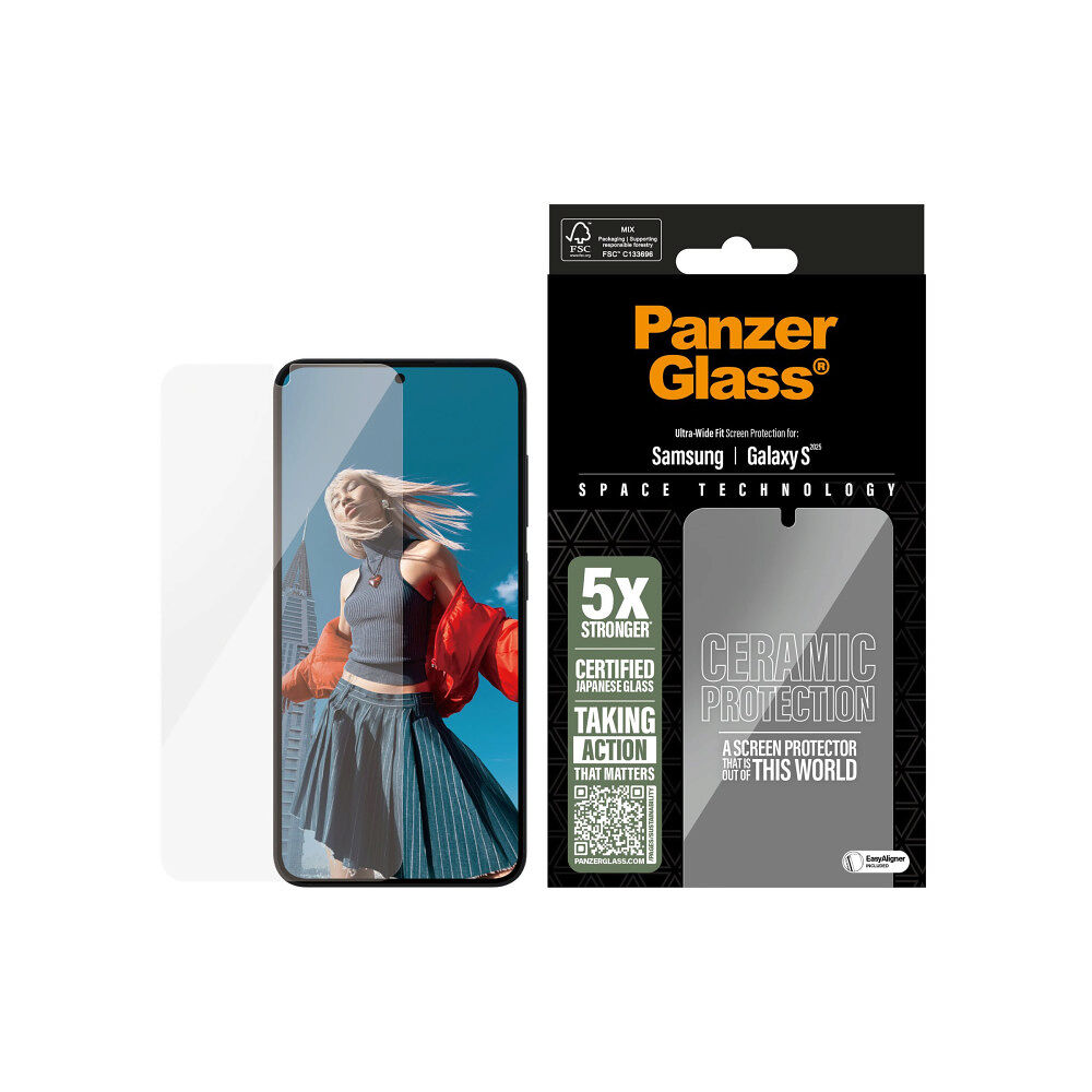 PanzerGlass PanzerGlass Ceramic Protection - skärmskydd för mobiltelefon - ultrabred passning