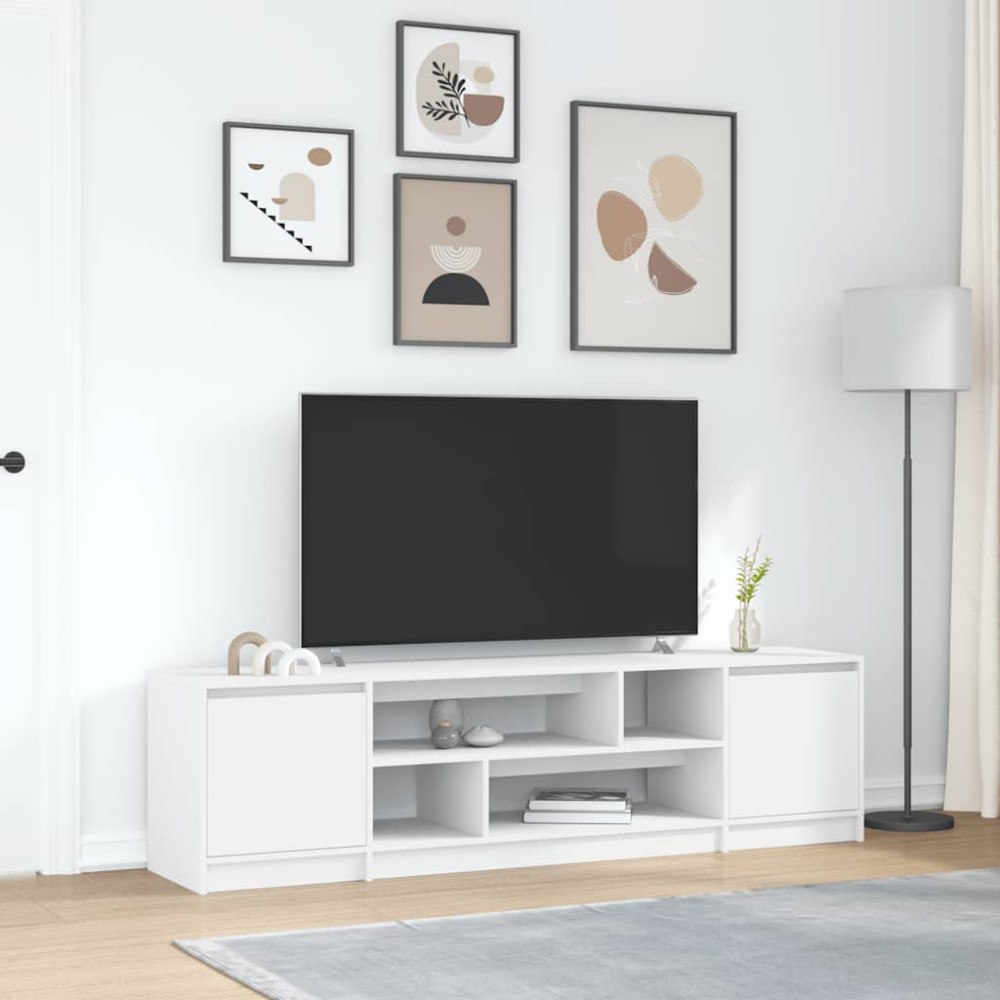 vidaXL TV-bänk vit 188,5x41x50 cm konstruerat trä