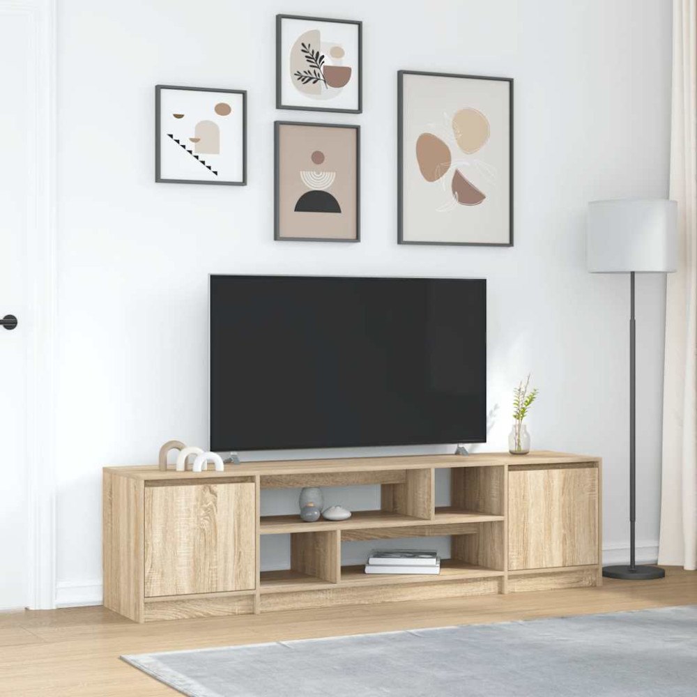 vidaXL TV-bänk sonoma ek 188,5x41x50 cm konstruerat trä