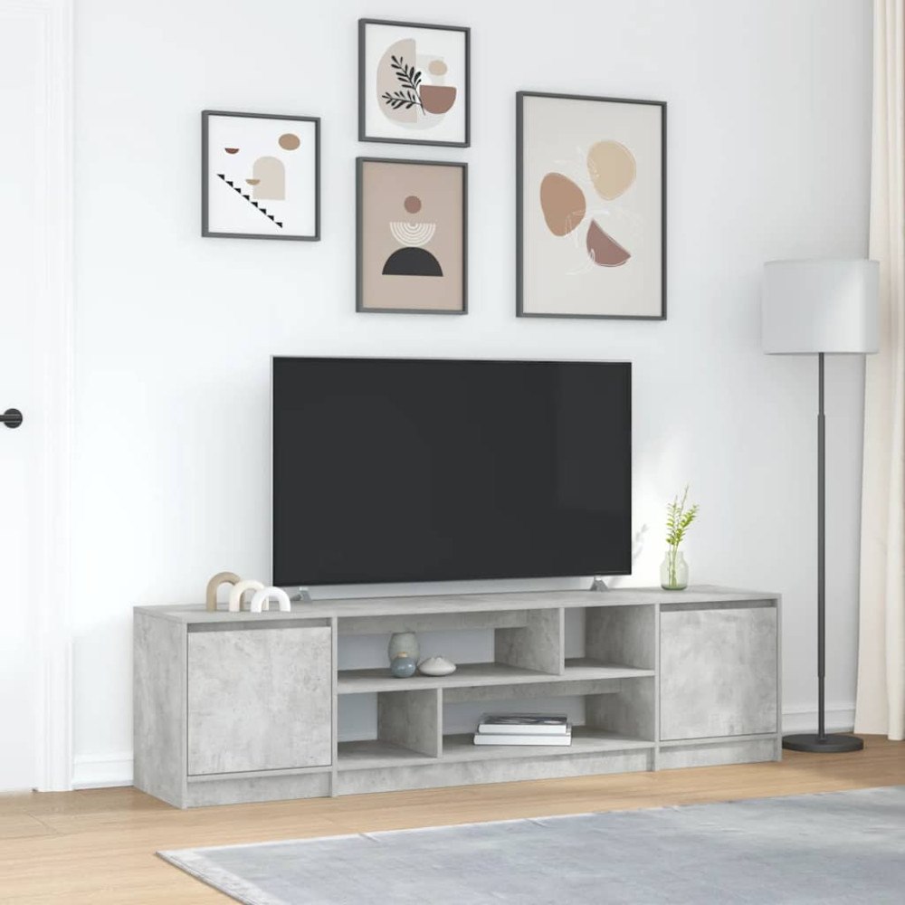 vidaXL TV-bänk betonggrå 188,5x41x50 cm konstruerat trä