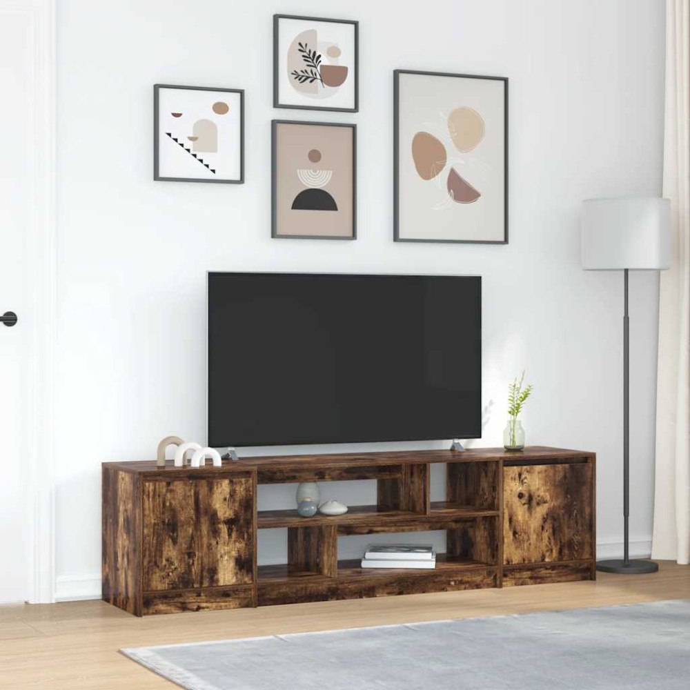 vidaXL TV-bänk rökt ek 188,5x41x50 cm konstruerat trä